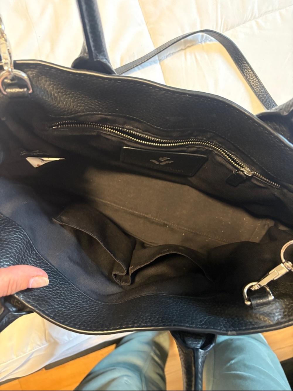 Marc Jacobs Rare Tulip Collection Black Leather Satchel Bag with Strap in EUC - Picture 5 of 12